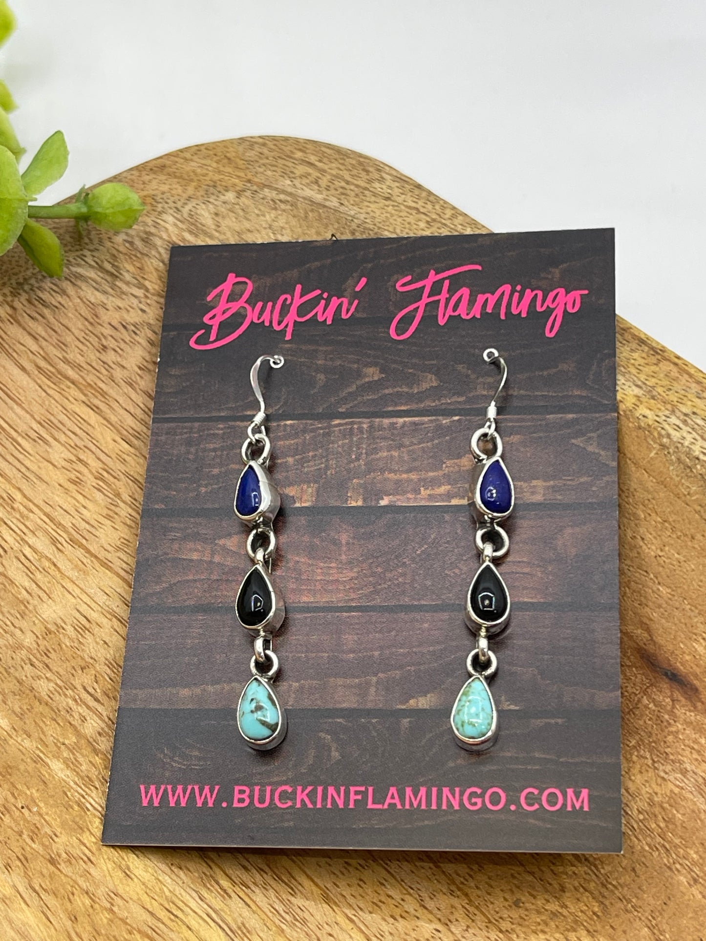 3 Multi Stone Dangle By Tina Benally, Navajo