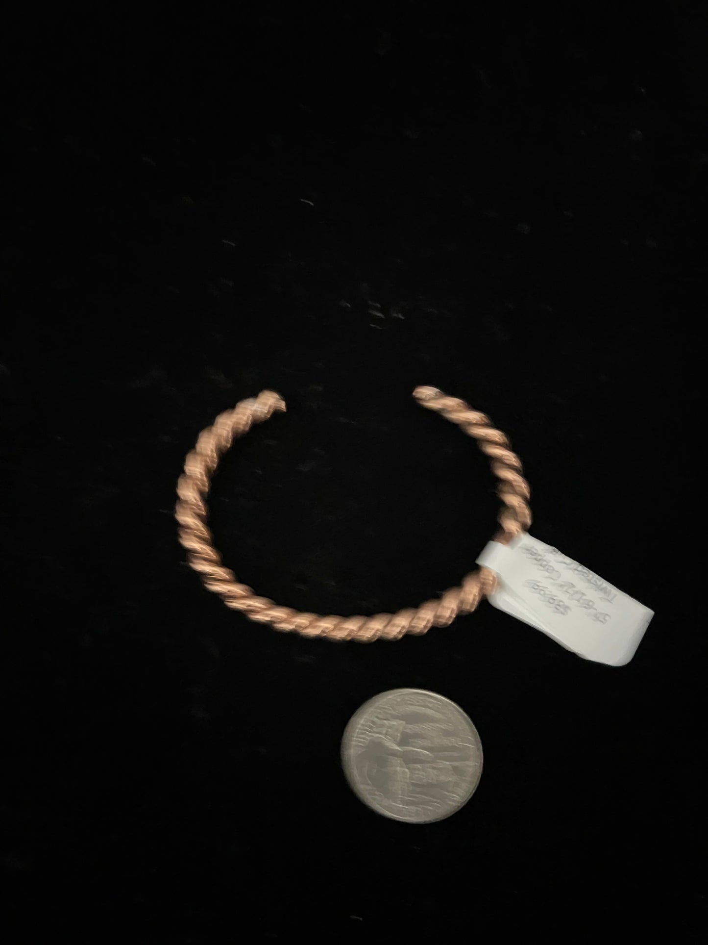 5"-6 1/2" Copper Twisted Cuff by Elaine Tahe, Navajo