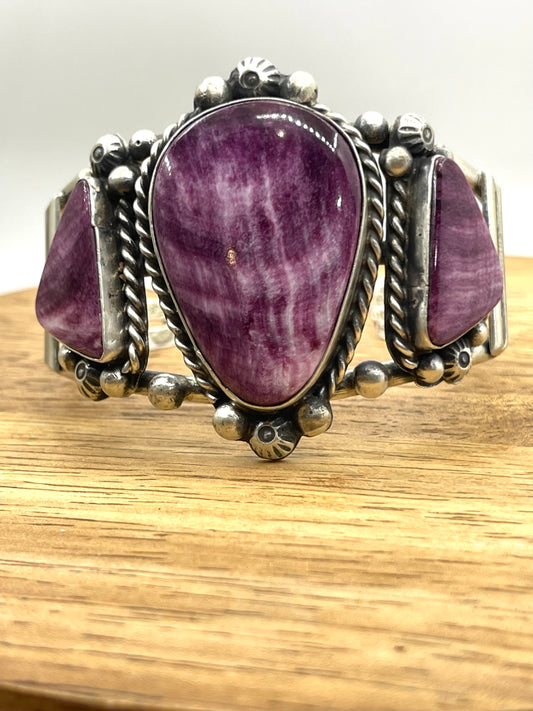 Purple Spiny Oyster Cuff by Augustine Largo, Navajo