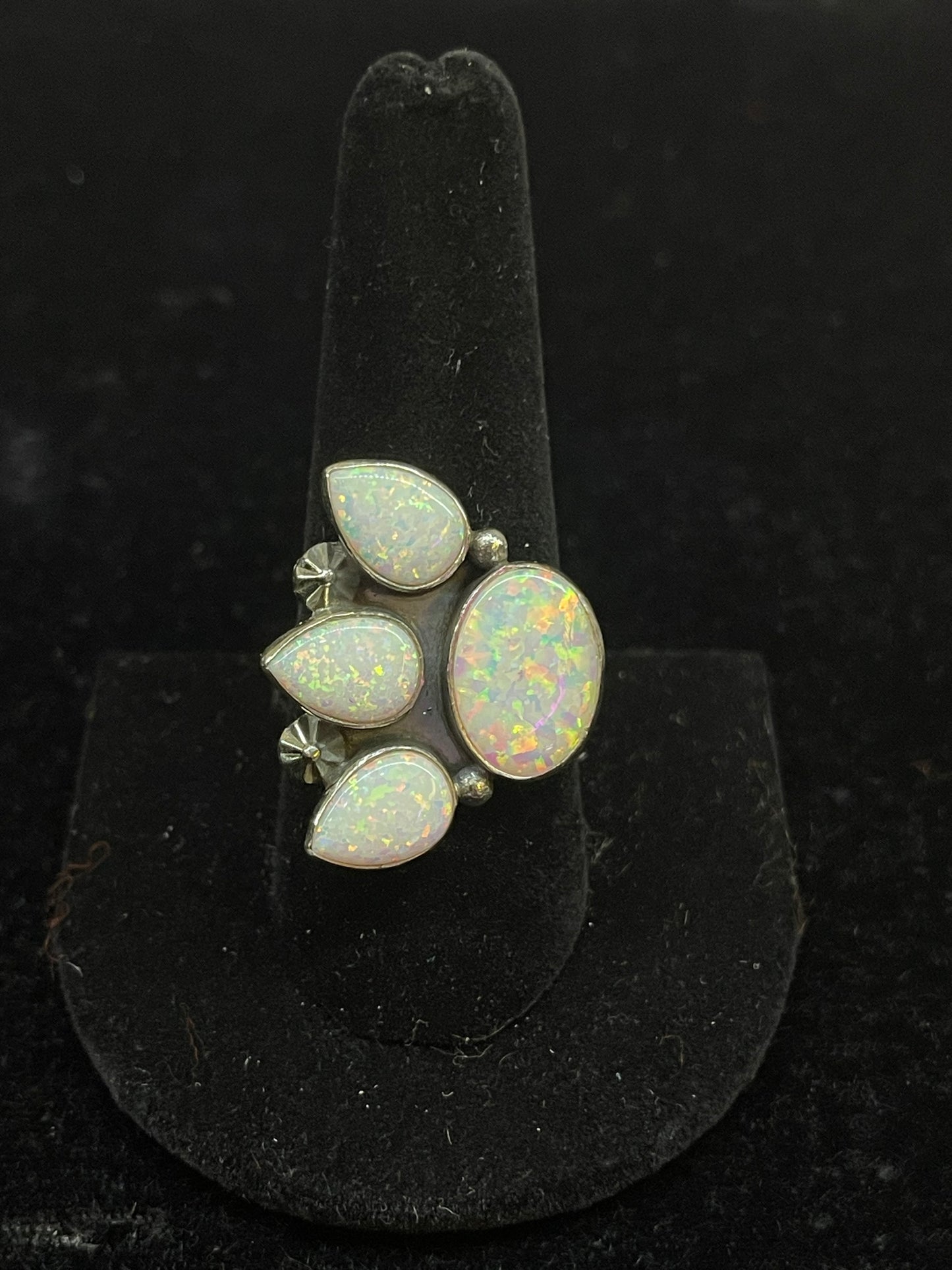 White Opal Ring