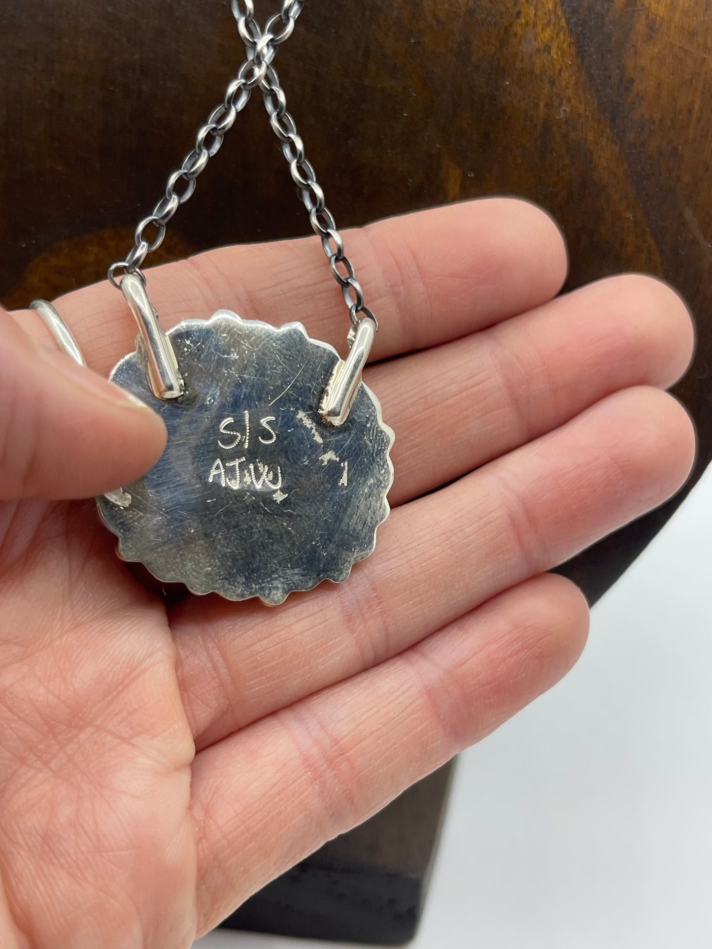 18" Turquoise Cluster Necklace by Alicia Wilson, Navajo