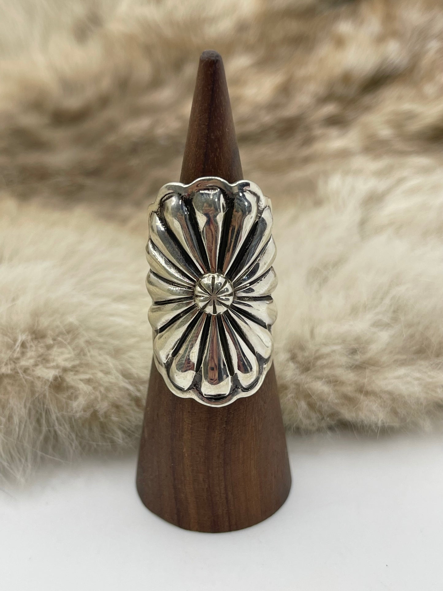 8.0 Concho Ring by Darrell Cadman, Navajo