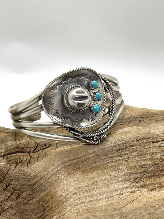 6.5" - 7.5" Hat Bracelet by Bobby Platero, Navajo