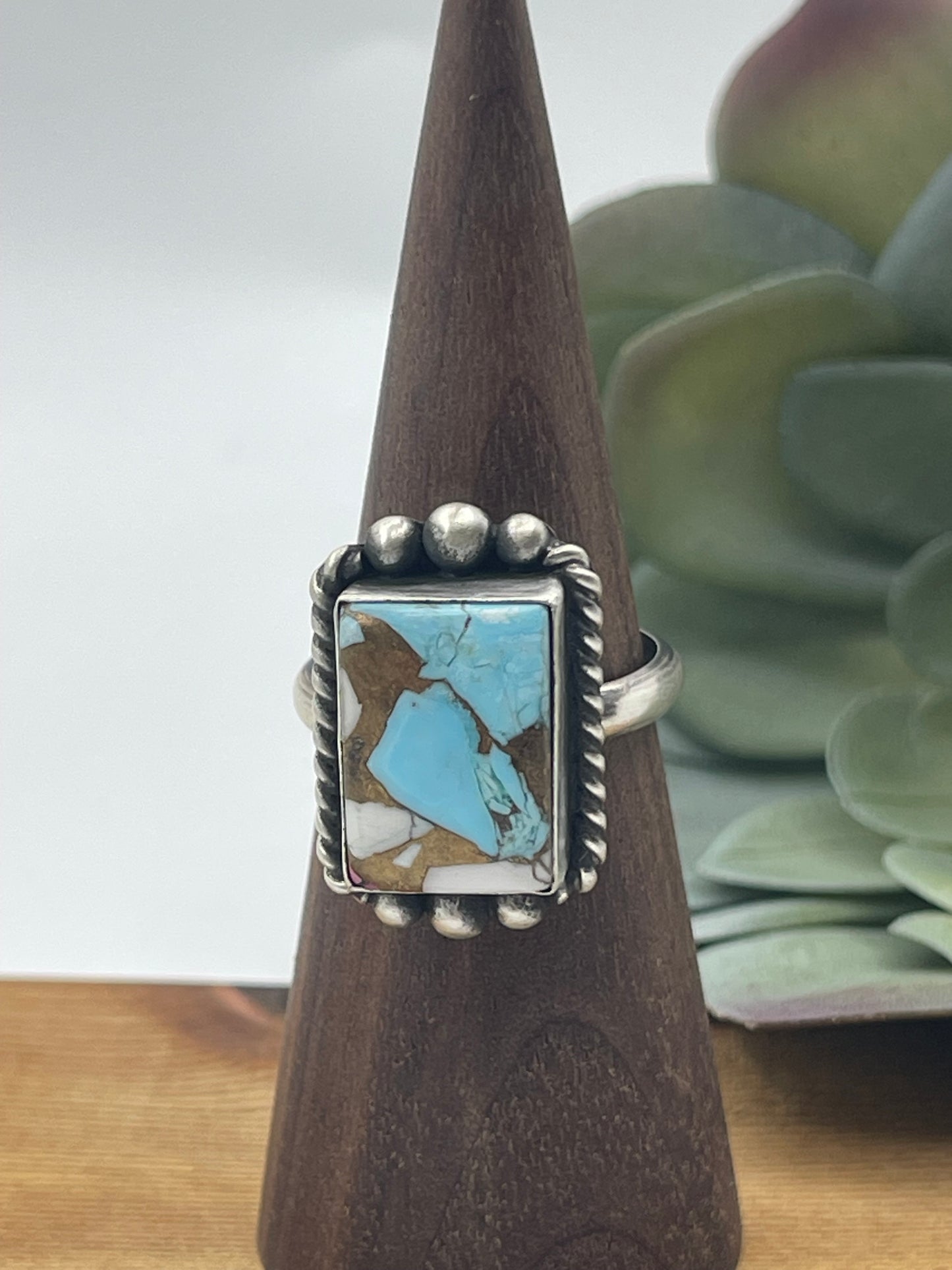 Adjustable Cotton Candy Ring by Johnny Dixon, Navajo