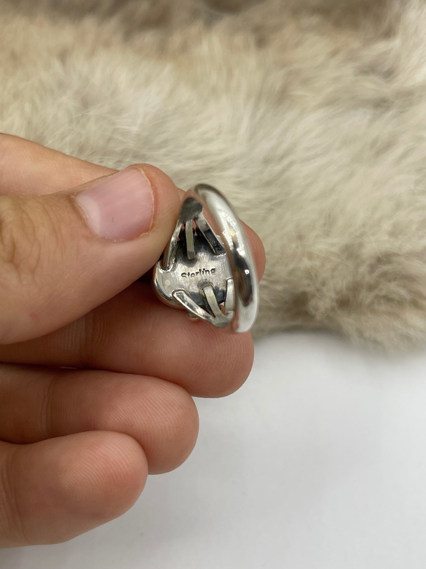6.0 Black Onyx Ring by Jerryson Henio, Navajo