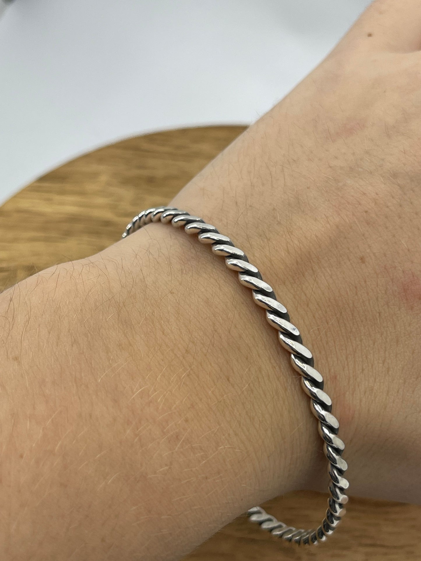 LOT 39 1/18 Twisted Wire Bangle by Elaine Tahe, Navajo