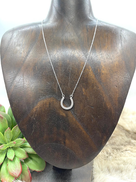 16" Tiny Horseshoe Necklace