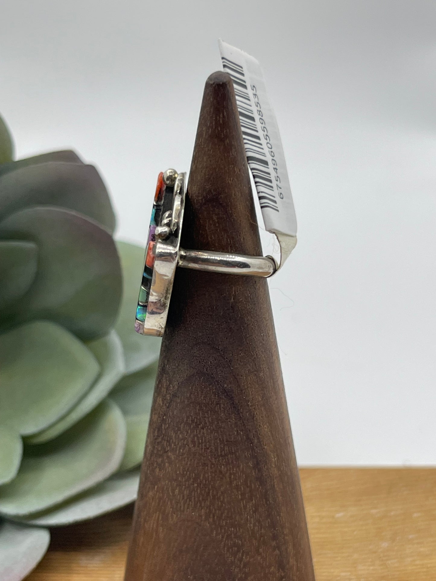 2.5 Multi Stone Inlay Butterfly Ring, Zuni