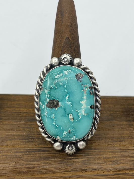 Royston Turquoise Adjustable Ring by Augustine Largo, Navajo