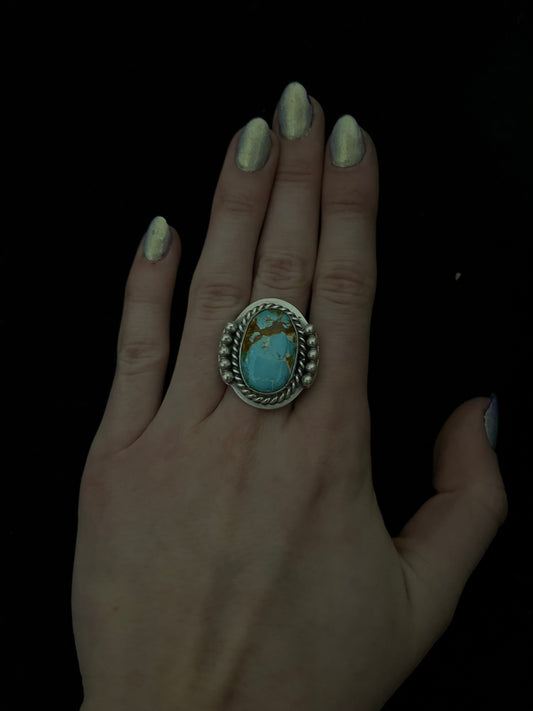 7.5 Sonoran Gold Turquoise Oval Ring