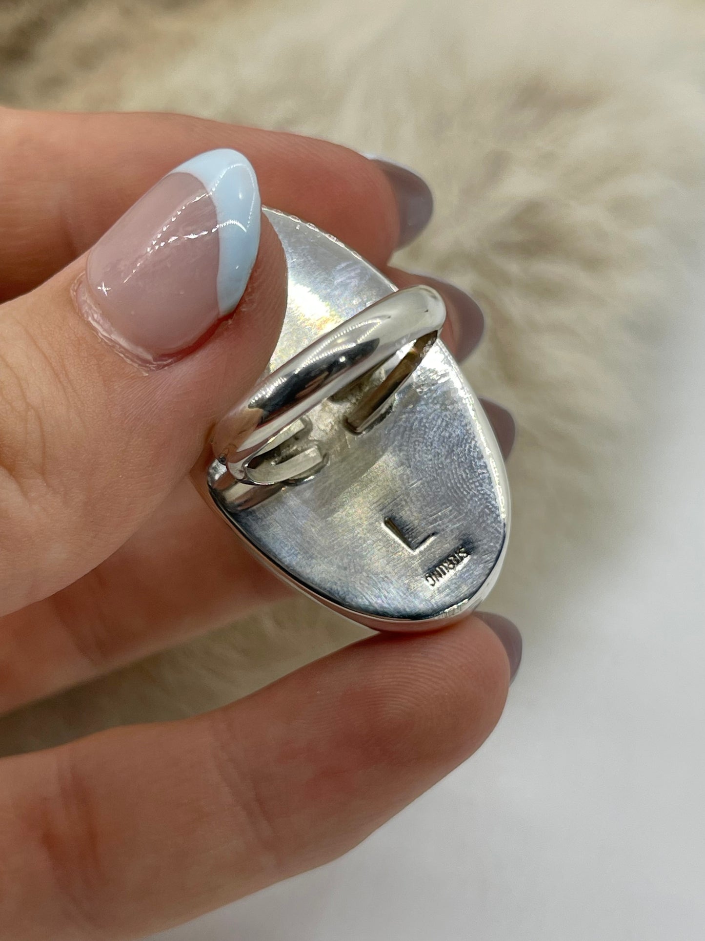 6.5 Kingman Turquoise Ring by Lawrence Willie, Navajo