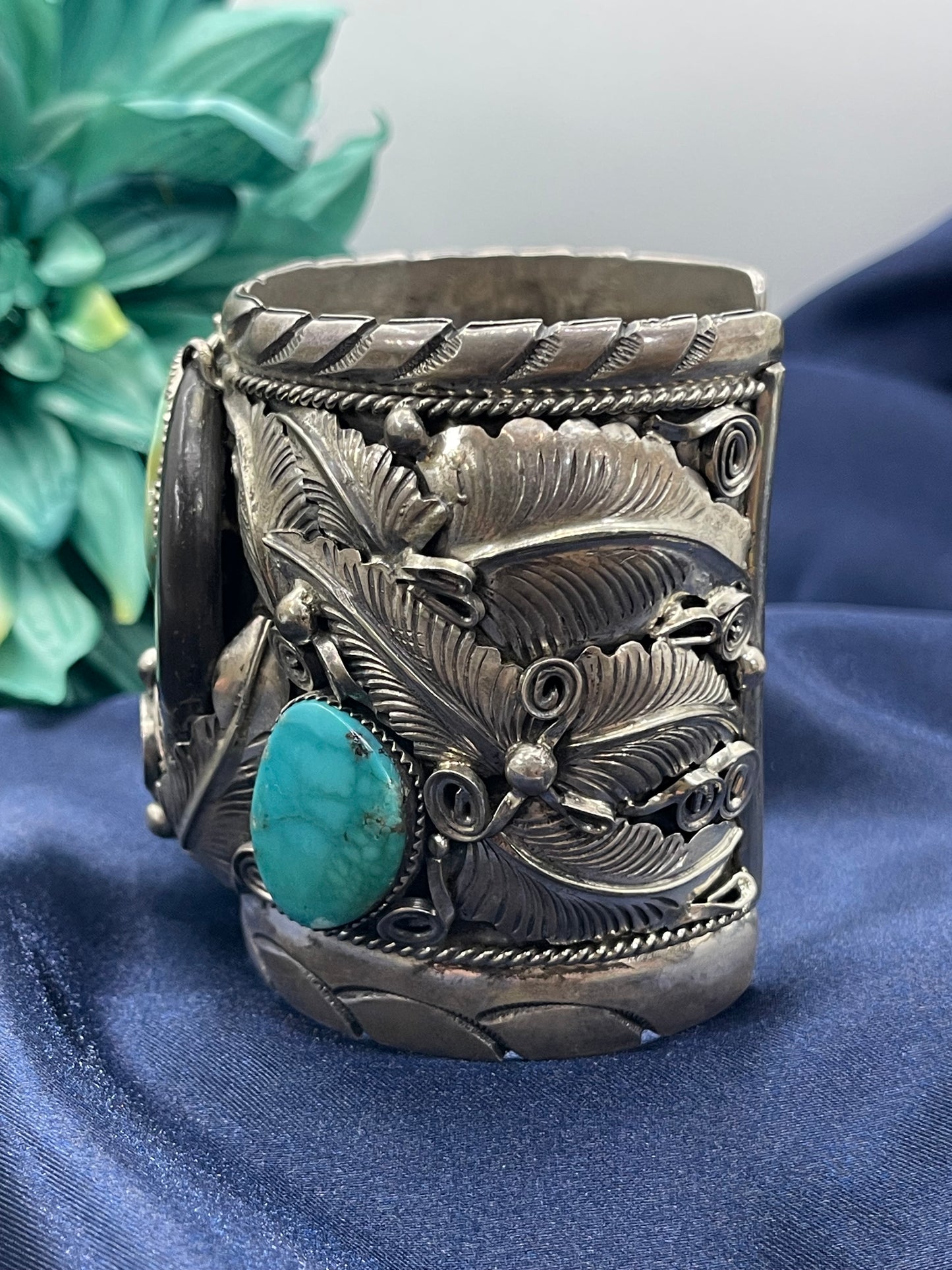 Royston Turquoise Cuff with Bear Claws