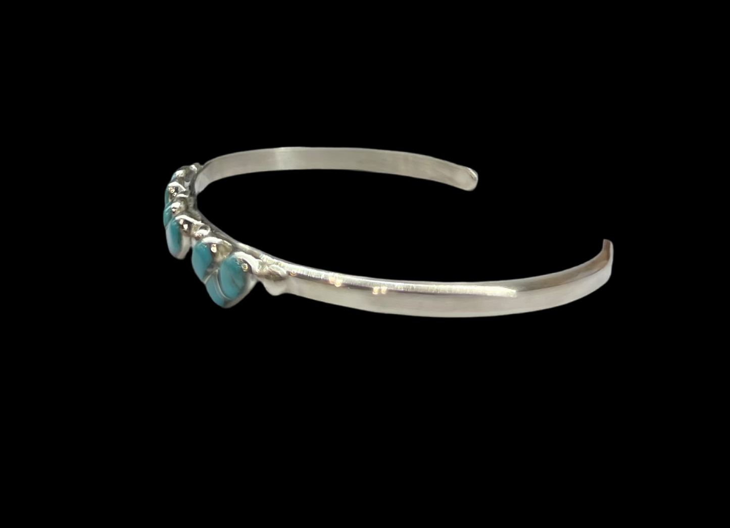 Sleeping Beauty Turquoise Heart Baby Bracelet by Karla Chavez, Navajo