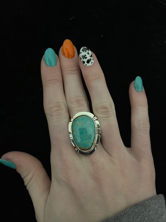 12.5 Turquoise Oval Ring