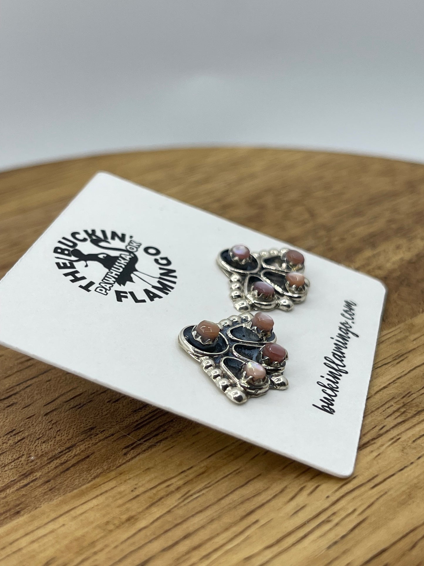 4 Stone Mother of Pearl Post Earrings