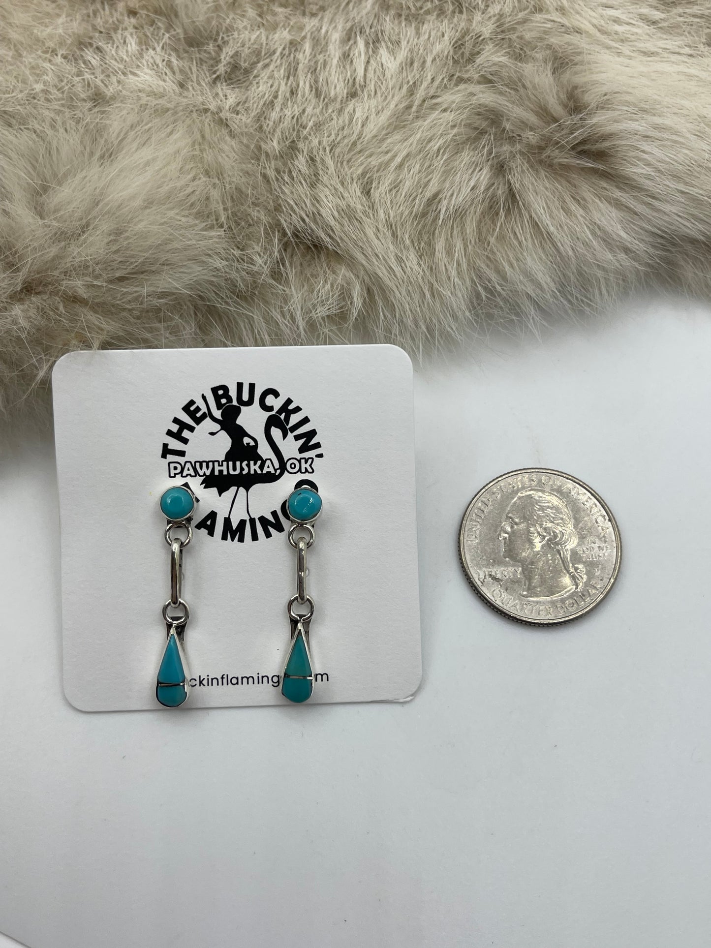 Turquoise Earrings by Velda Nestacio, Zuni