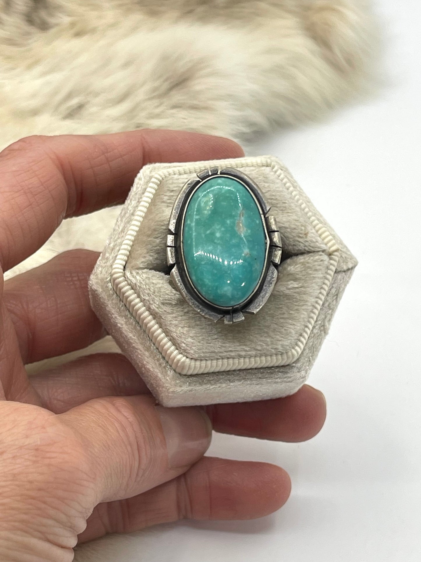 6.0 Royston Turquoise Oval Ring