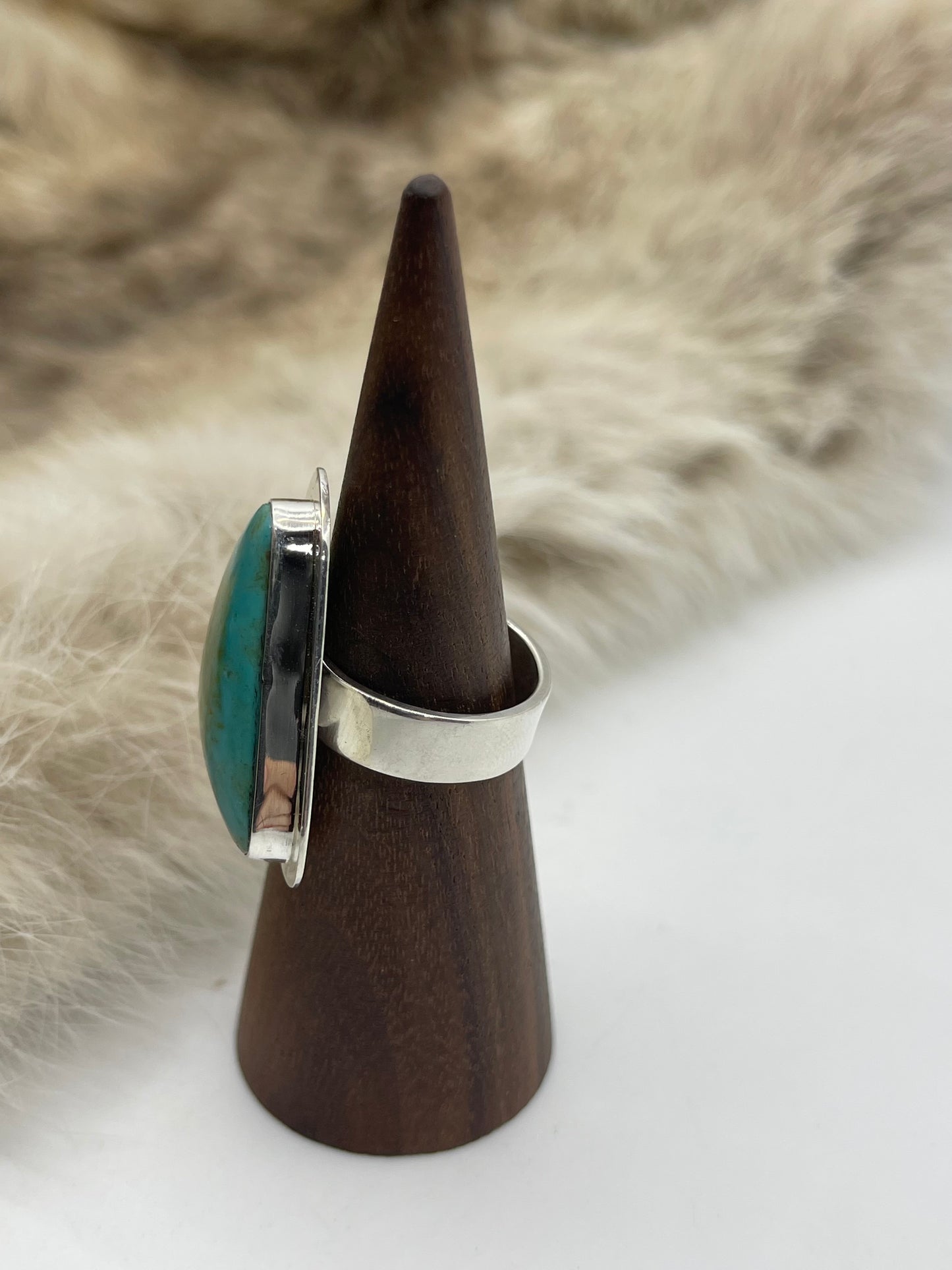 8.0 Royston Turquoise Ring by Marie Jackson, Navajo