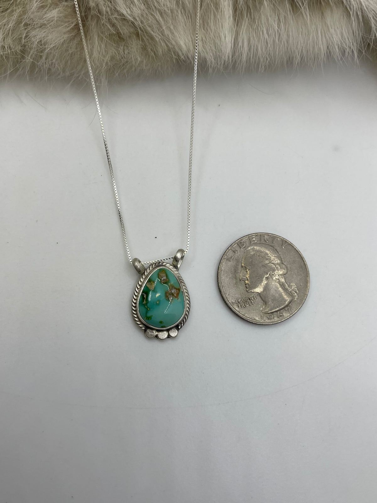 18" Sonoran Gold Turquoise Necklace by Sharon McCarthy, Navajo
