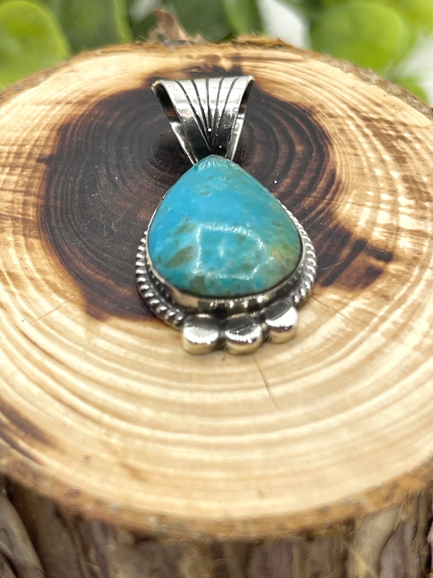 5.6mm Bale Turquoise Pendant by Sadie Jim