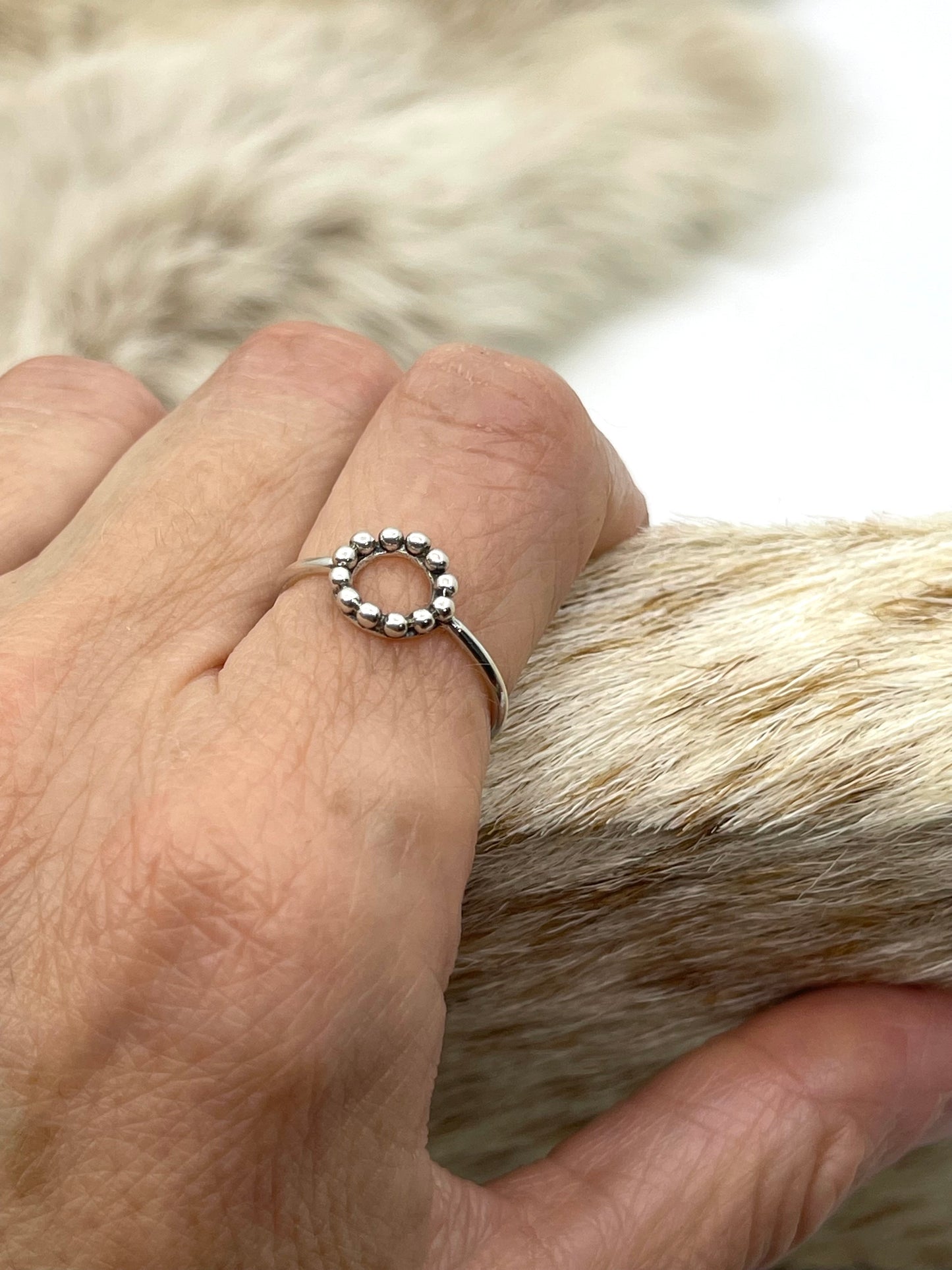 6.0 Sterling Silver Infinity Circle Ring