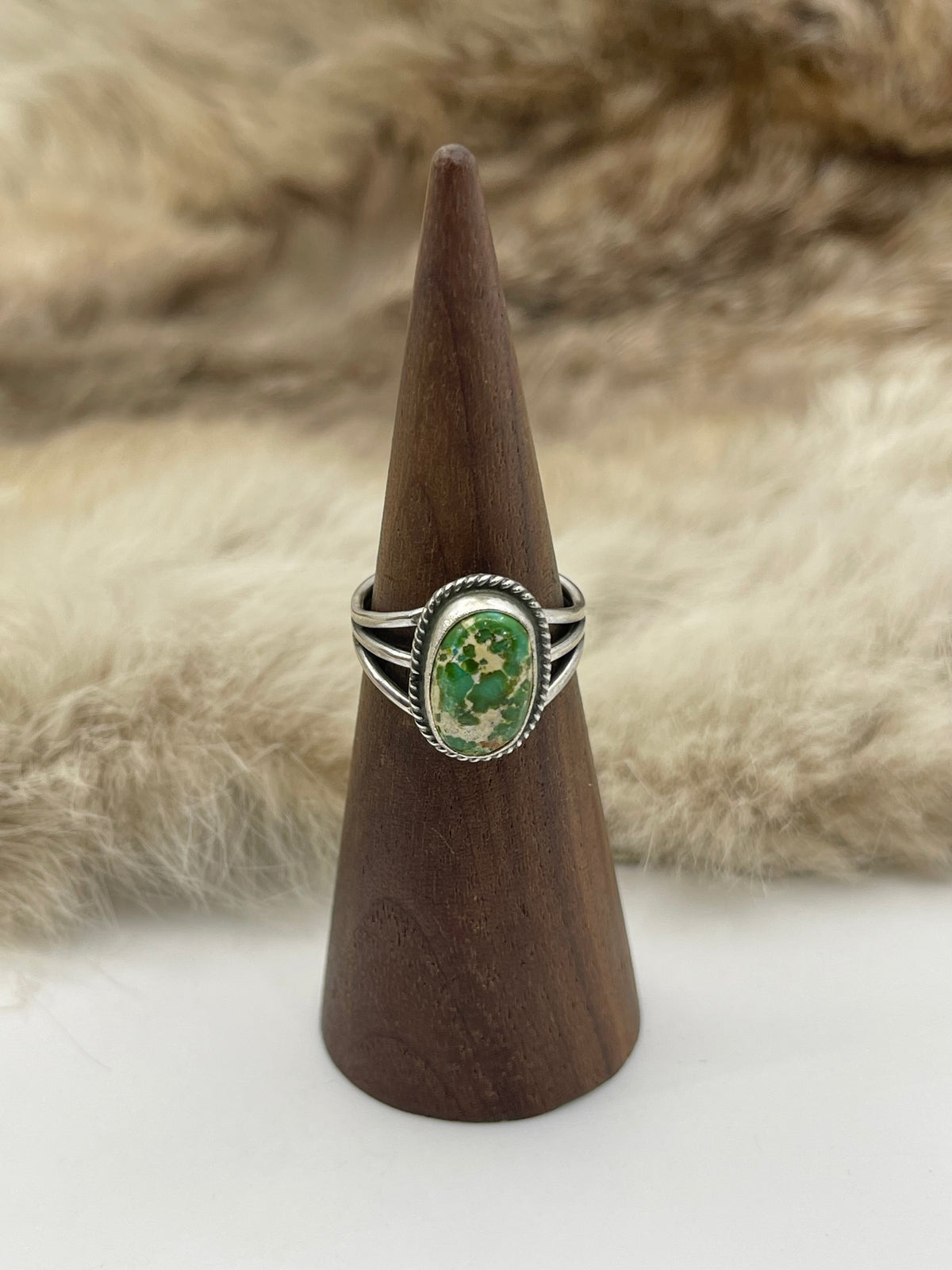 7.0 Sonoran Gold Turquoise Ring by Judy Largo, Navajo