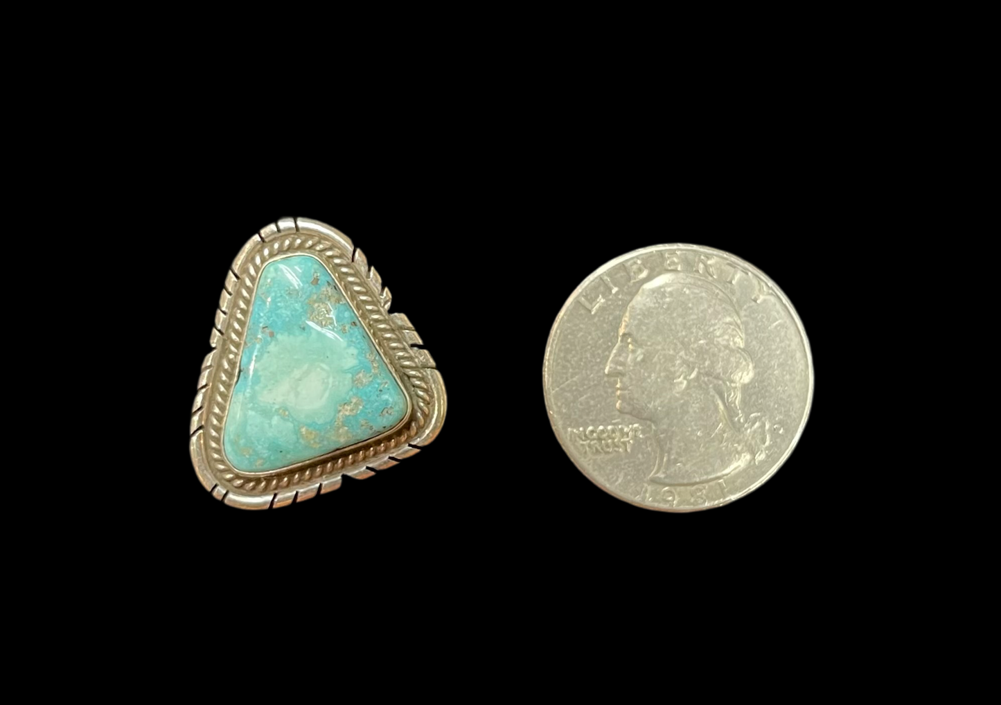 5.5 Sonoran Turquoise Ring by Peggy Skeets, Navajo