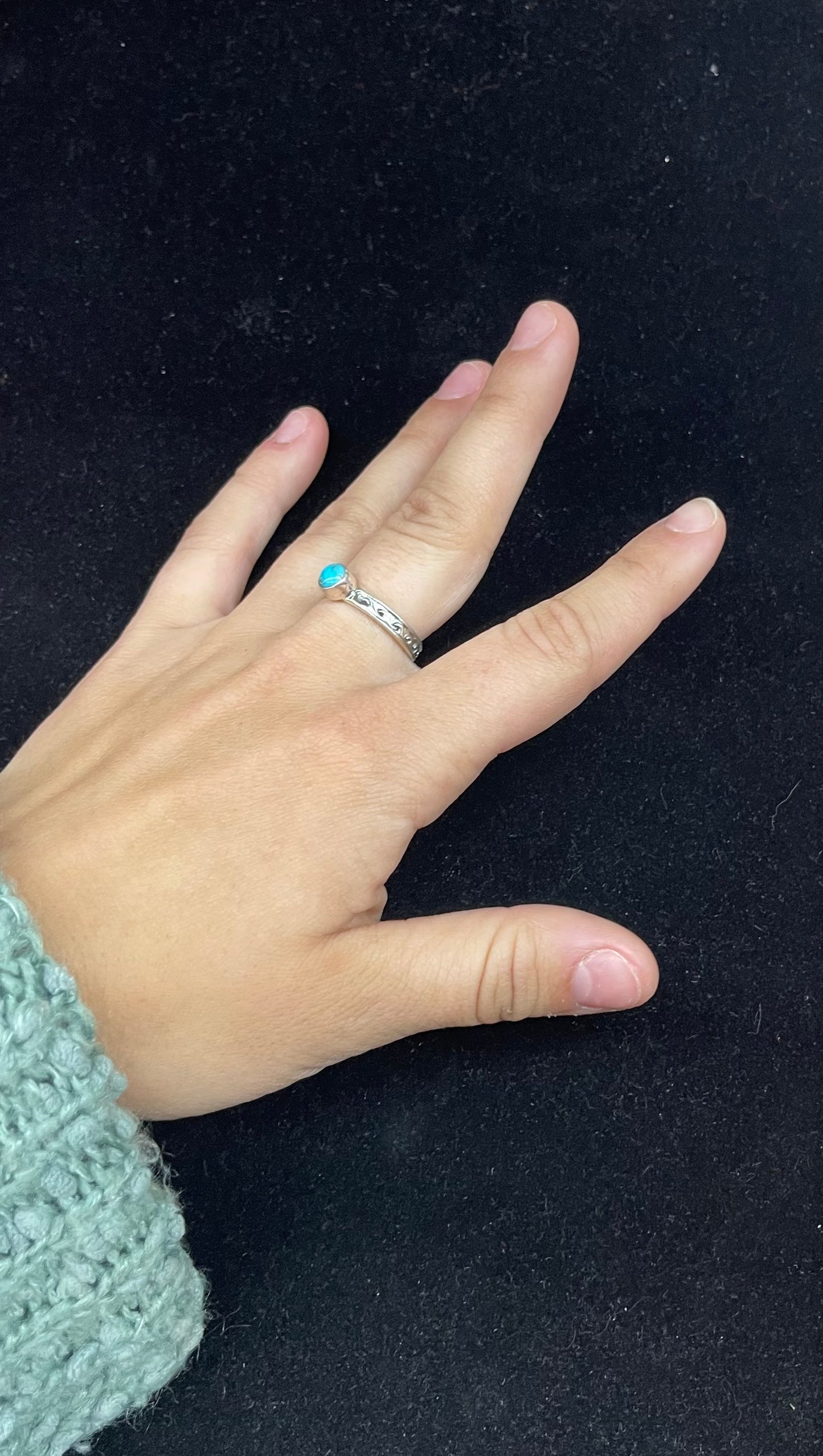 Turquoise Ring by Roland Natachu, Zuni