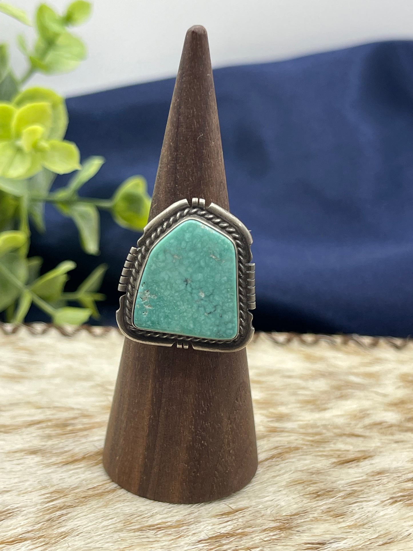 7.5 Sonoran Turquoise Ring by Dave Skeets