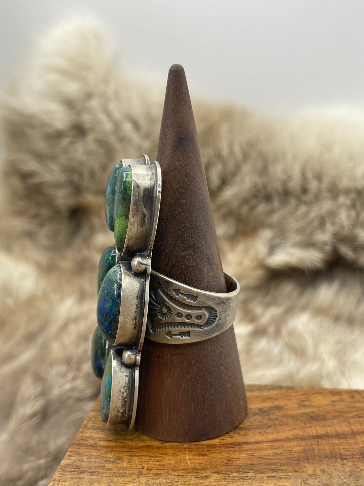 12.5 Chrysocolla Ring by Boyd Ashley, Navajo