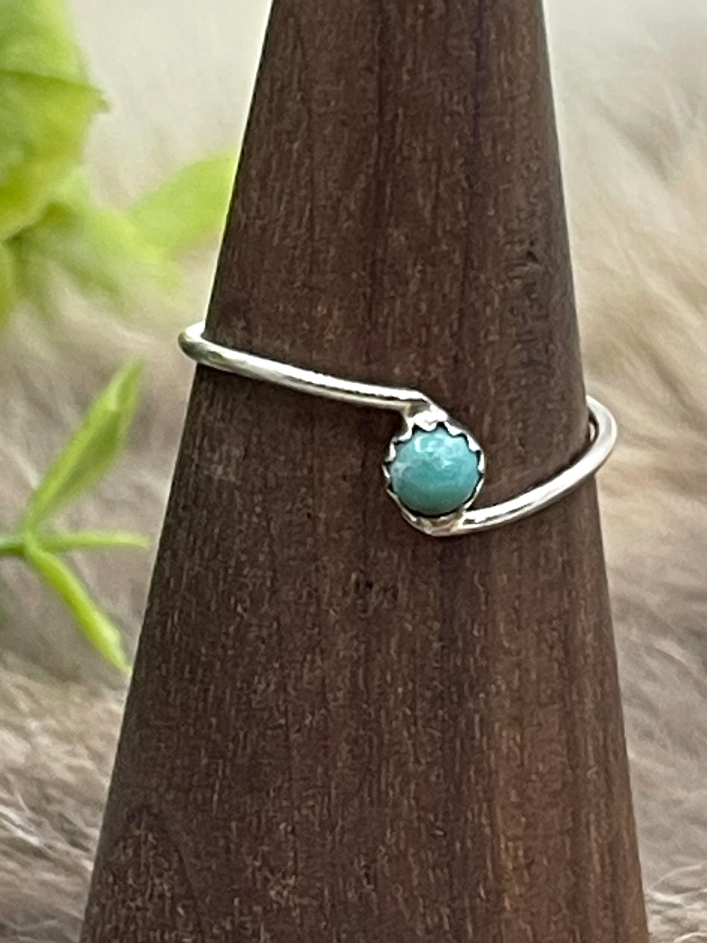 6.0 Dainty Turquoise Ring by Dorothy Yazzie, Navajo