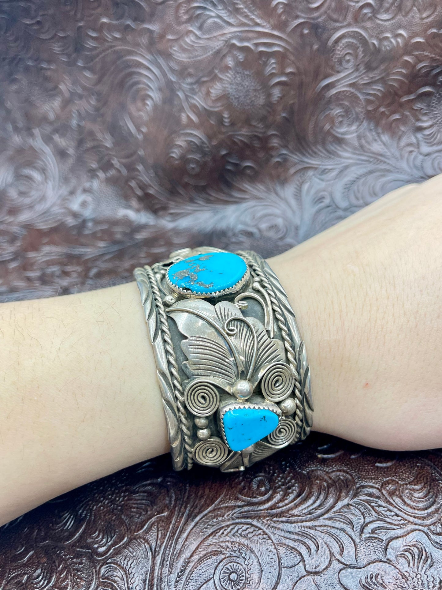 7" 3 Stone Turquoise Cuff