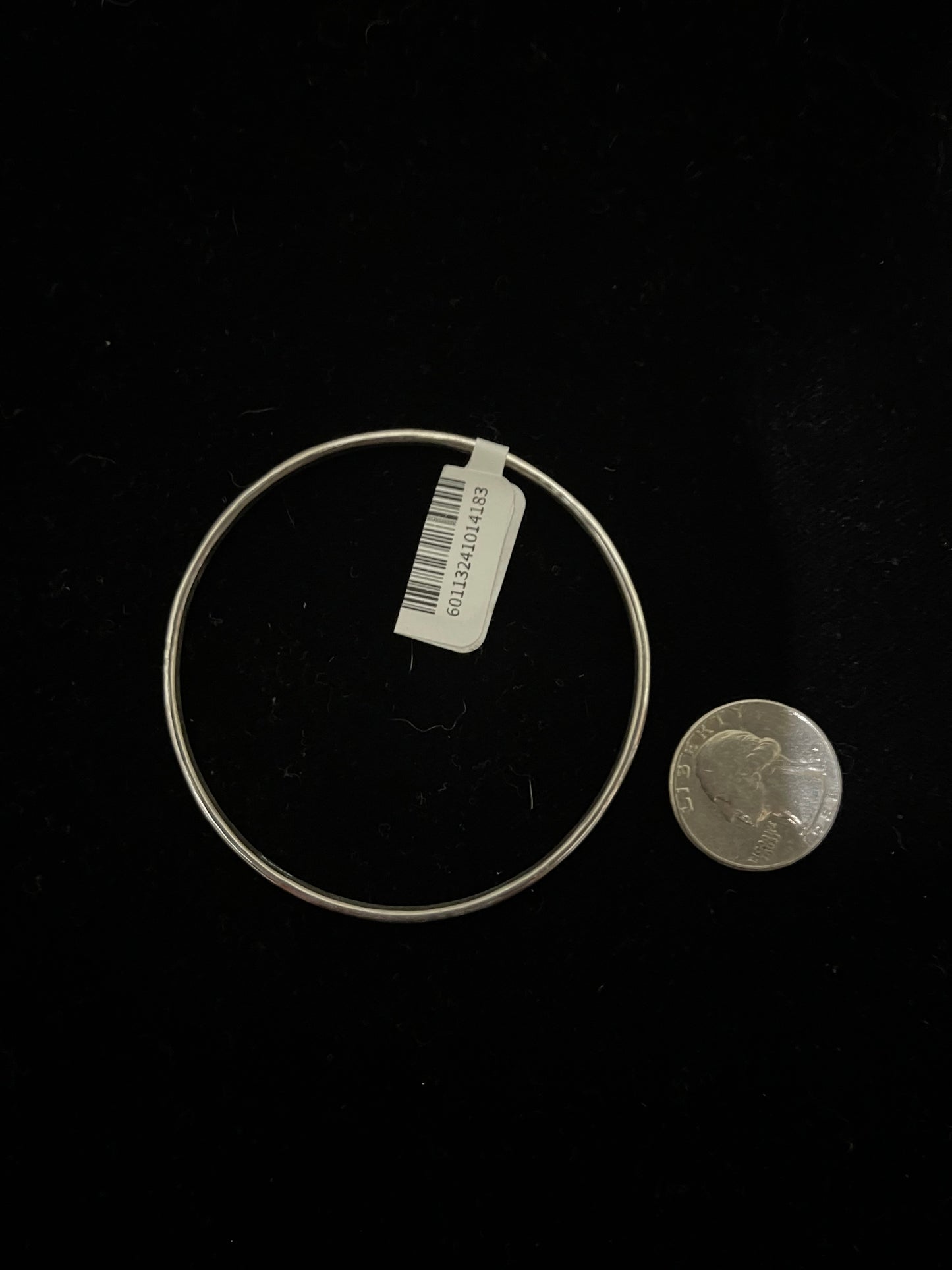 8" Stamped Sterling Silver Bangle by Elaine Tahe, Navajo