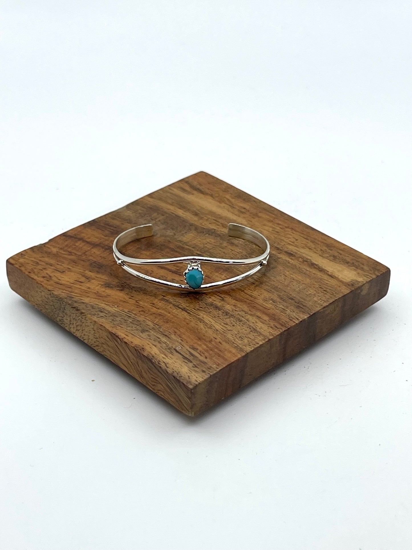 Turquoise Baby Cuff by Judy Lincoln, Navajo