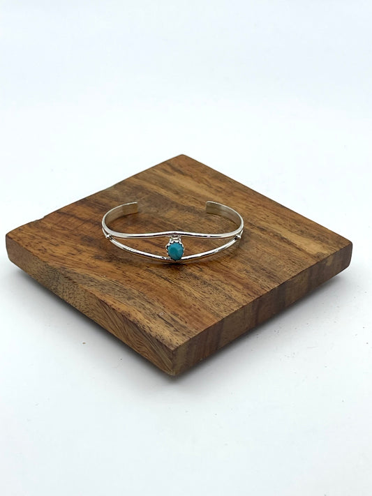 Turquoise Baby Cuff by Judy Lincoln, Navajo