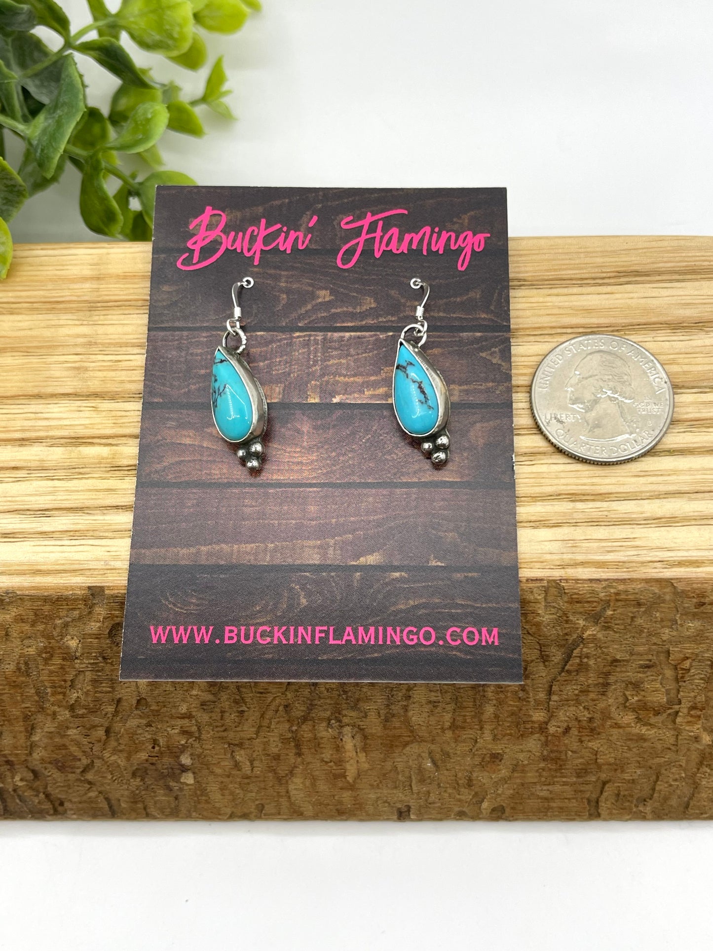 Turquoise Teardrop Dangle by Robinson Martinez, Navajo