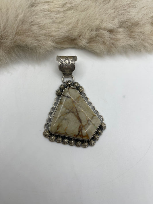 10.8mm Bale Boulder Pendant Stamped "KB"