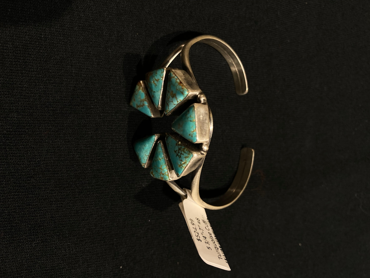 5 3/4"-7" #8 Turquoise Cuff by Elouise Kee, Navajo