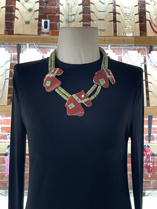 22" Emerald Valley Turquoise & Pipestem Horse Necklace