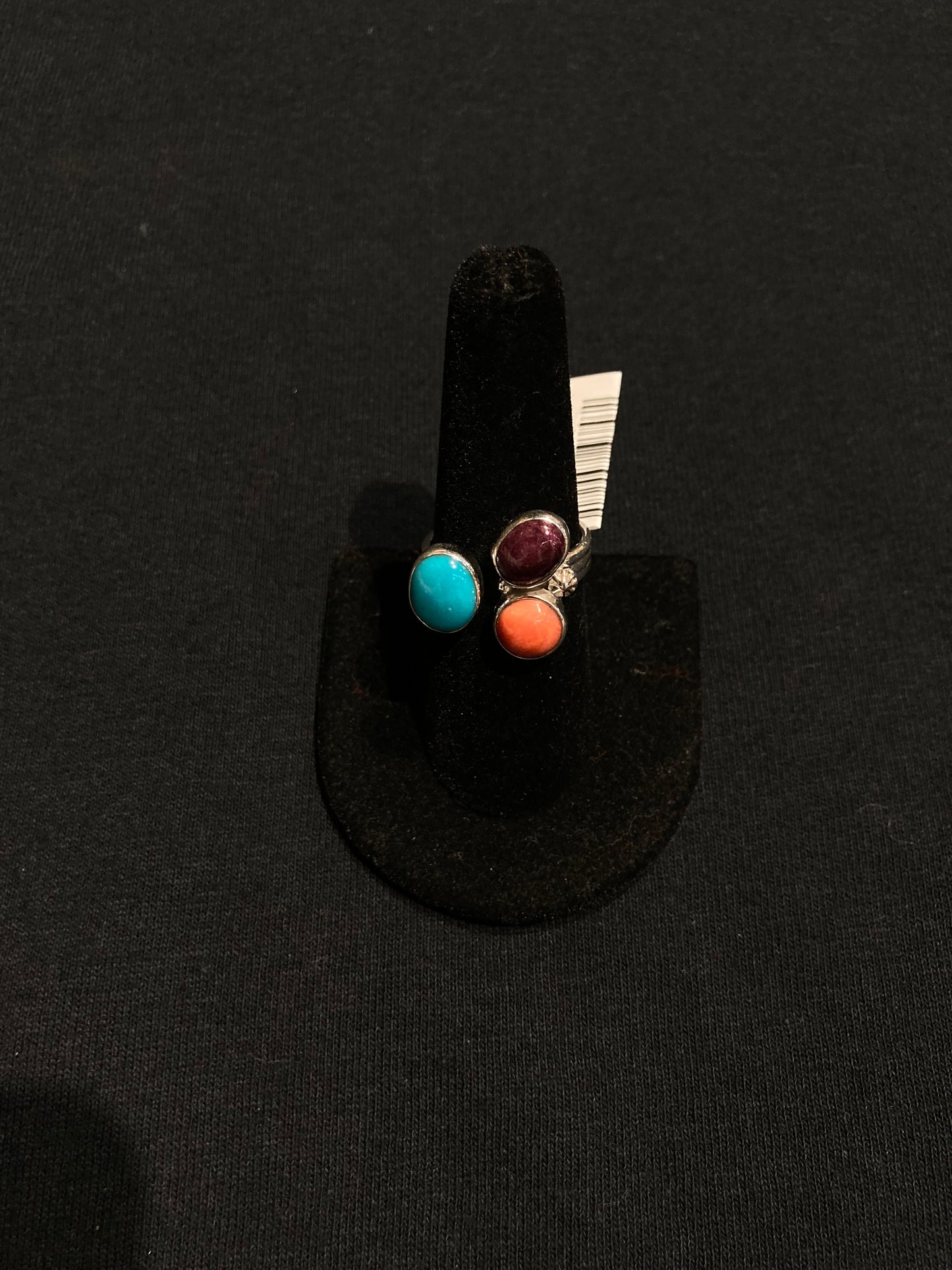 8.0 Turquoise, Purple Spiny Oyster, and Orange Spiny Oyster Ring