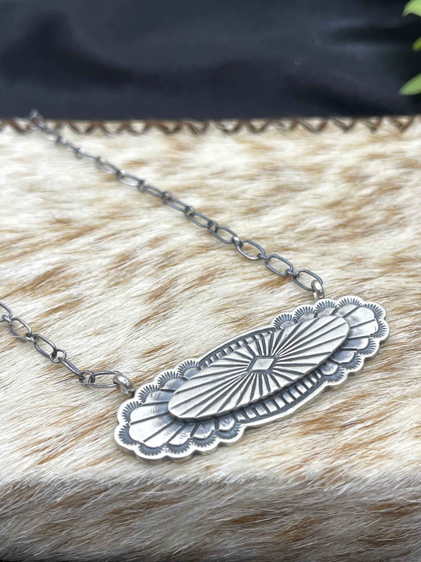18" Oval Concho Necklace