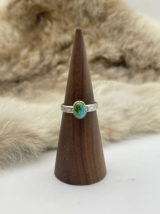 8.0 Sonoran Gold Ring by Theresa Smith, Navajo