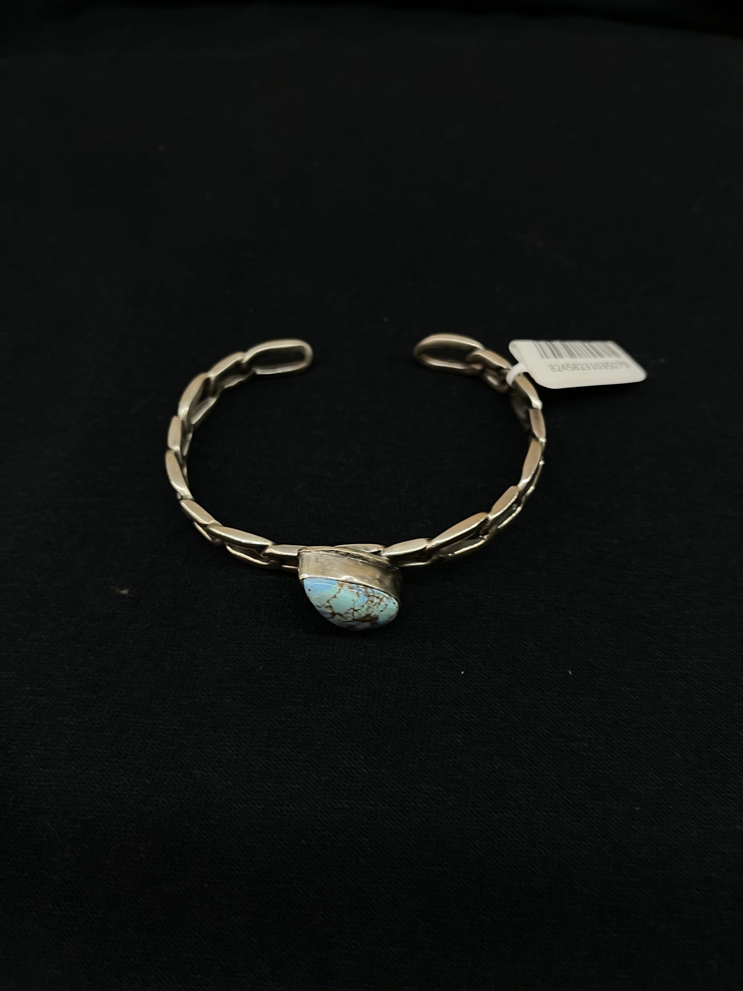 6 1/4"-8" Golden Hills Turquoise Teardrop Cuff