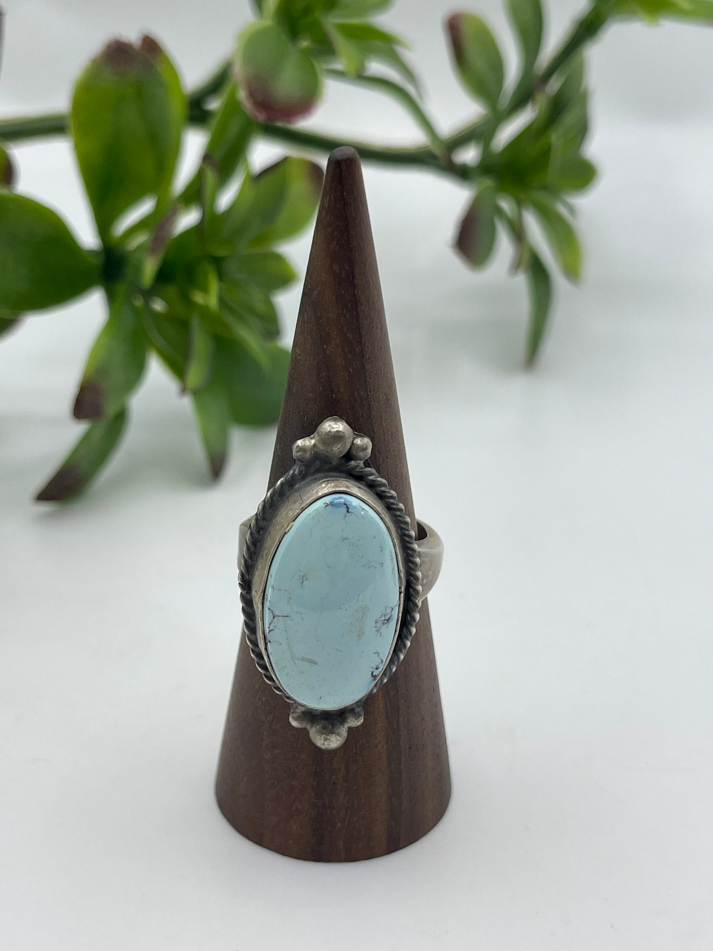 10.0 Golden Hills Turquoise Ring By Boyd Ashley, Navajo