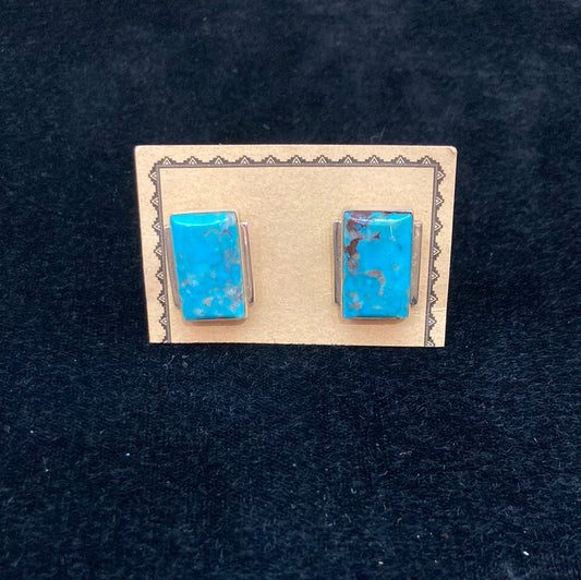 Red Skin Turquoise Cuff Links Navajo