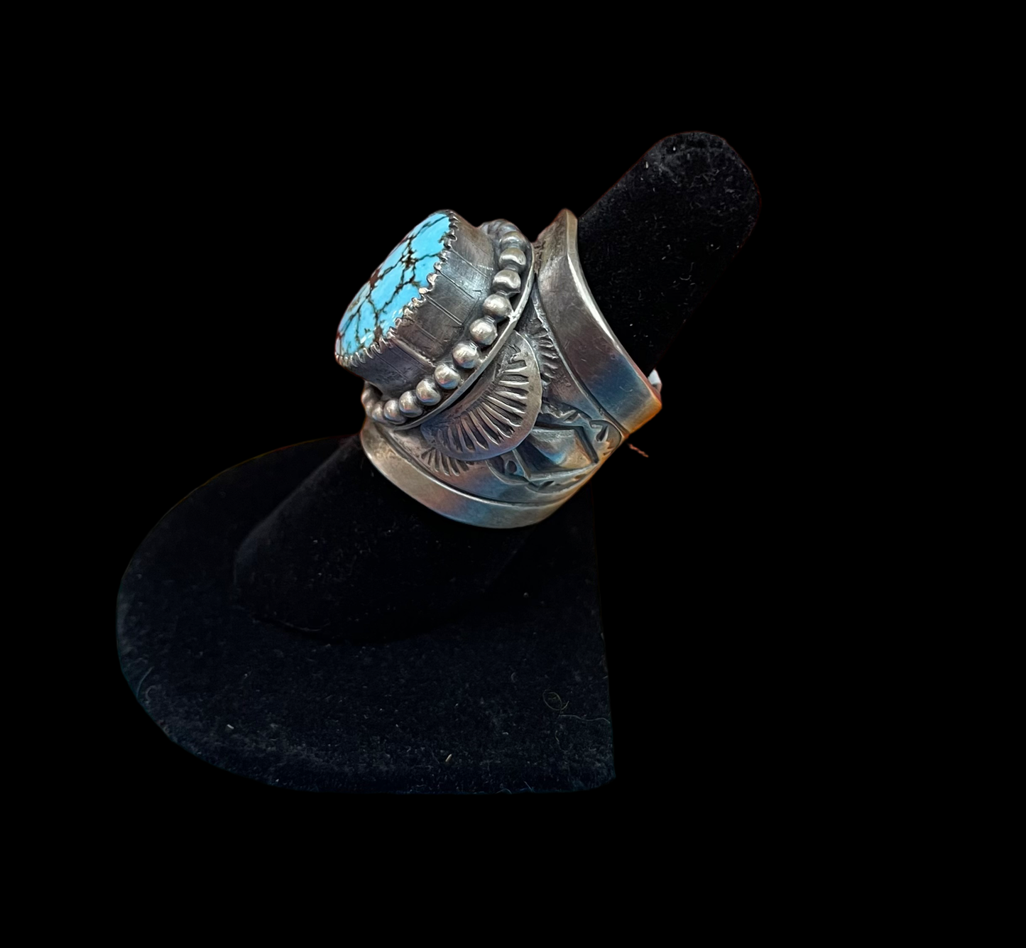 7.0 Egyptian Turquoise Ring by Boyd Ashley, Navajo