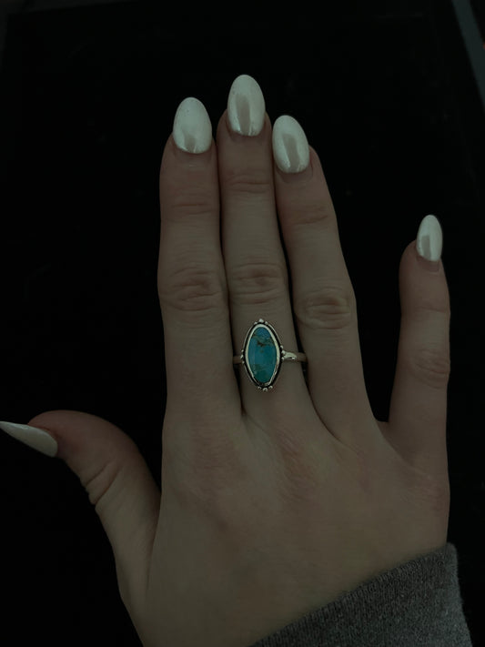 6.0 Turquoise Oval Ring