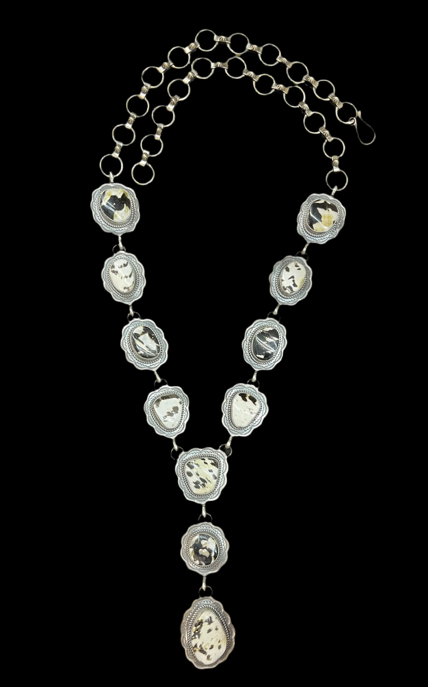 30" Magpie Shell Lariat with Earrings