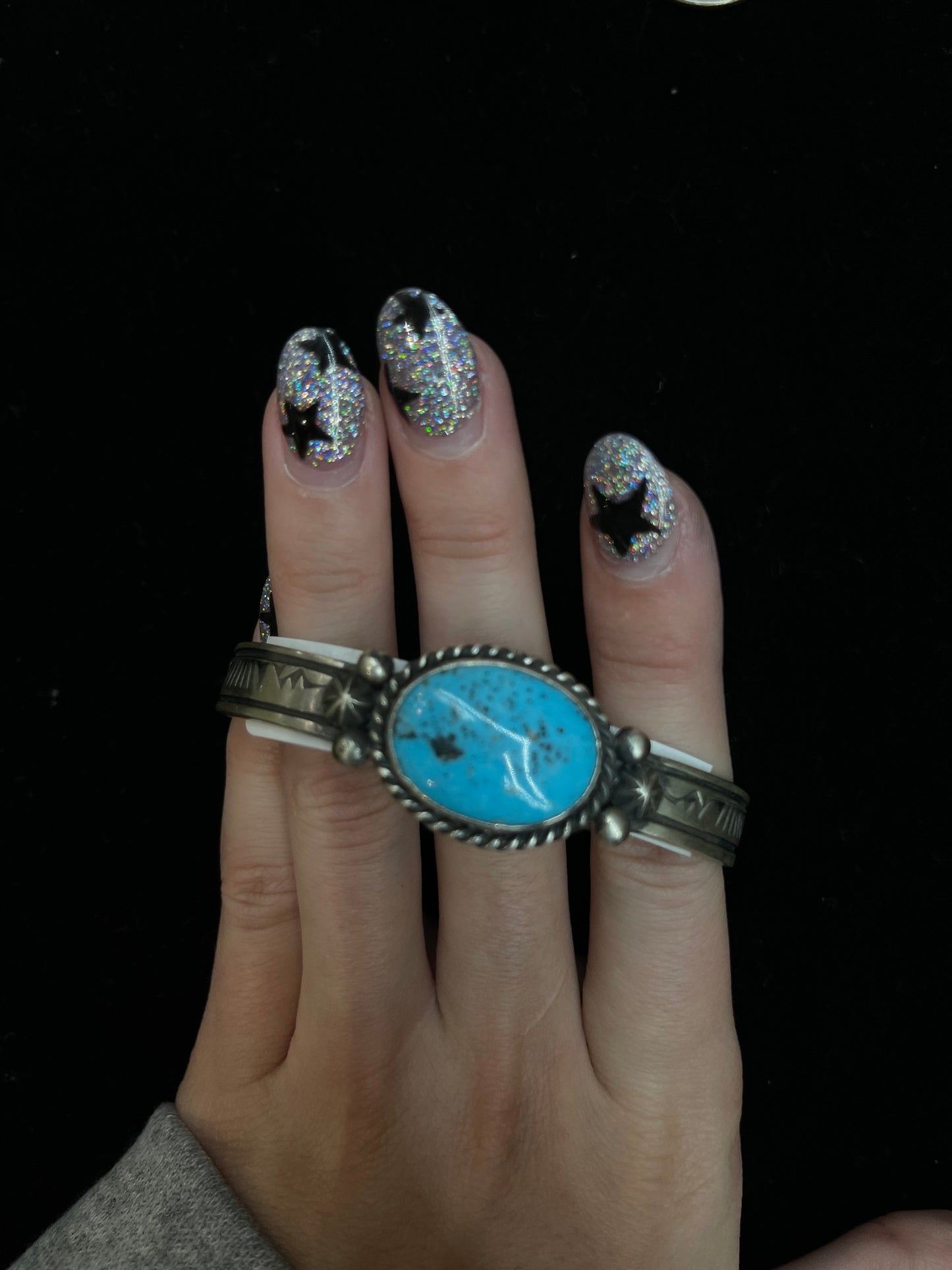 6"-7 1/4" Kingman Turquoise Cuff by Rick Enriquez, Navajo