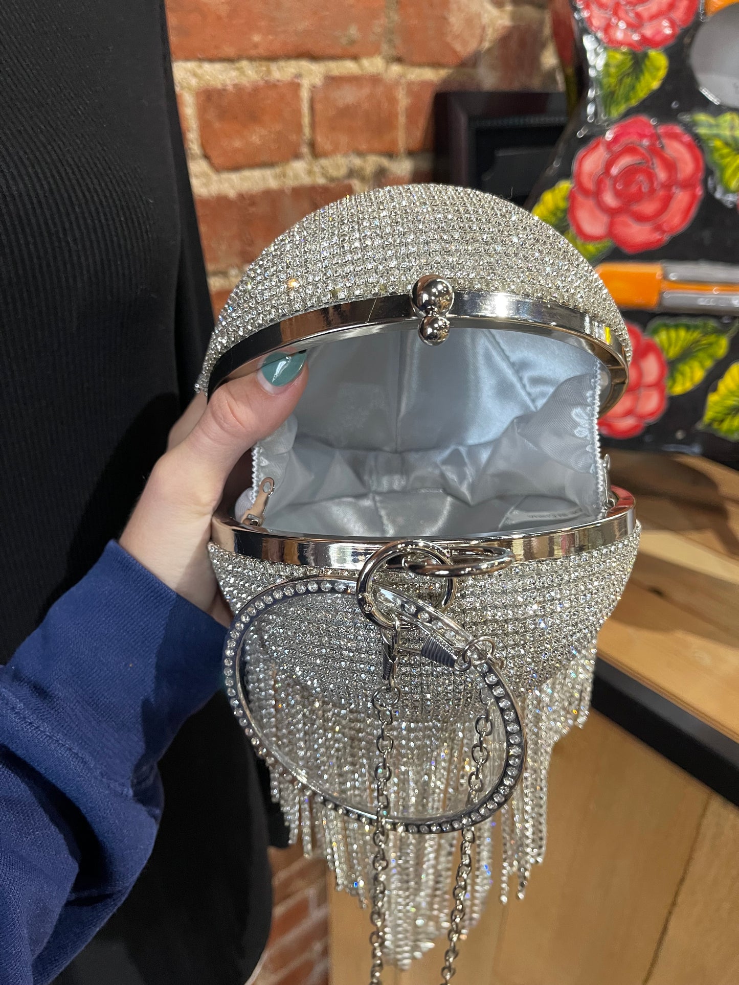 Silver Disco Ball Purse